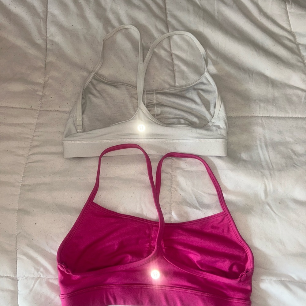 Lululemon Athletica Pink and White Sports Bras